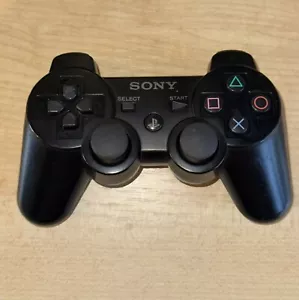 Official Genuine Sony PS3 PlayStation 3 DualShock 3 Wireless Controller Black - Picture 1 of 3