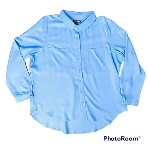 Alexander Jordan Shirt 1X Collar Long Sleeve Button Up Pockets Blouse Top Casual - Picture 1 of 9
