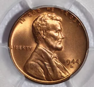 1944-D/D Lincoln Cent Wheat PCGS MS66 RD RPM FS-502 (FS-021.1) - Picture 1 of 5