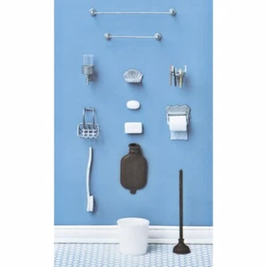 Bathroom Accessory CHRYSNBON Set KIT Dollhouse Miniature 1:12 Scale US SHIPPER - Picture 1 of 1