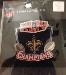 NEW ORLEANS SAINTS SUPER BOWL XLIV 44 CHAMPIONS PIN DREW BREES SEAN PAYTON RARE - Picture 1 of 1
