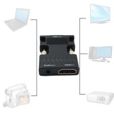 Female To VGA Male Converter With Audio Adapter Support 1080P Output HDMI Y6D3