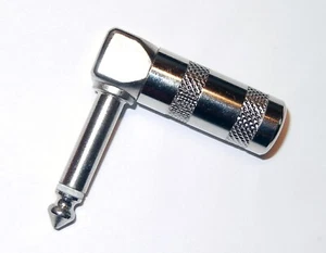 10pc 1/4" (6.35mm) MONO Right Angle TS Phone Plug Guitar Cable Male Connector - Picture 1 of 3