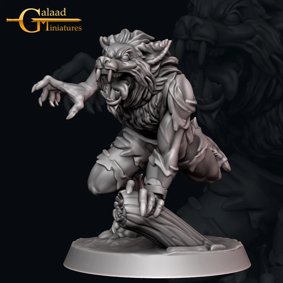 Lupo Mannaro Lycan 04 - Galaad Miniatures - Fantasy Dungeons and Dragons Mini