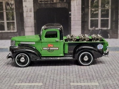 MATCHBOX 1/43 - CHEVROLET PICKUP 1941 - HARLEY DAVIDSON - Immagine 1 di 4