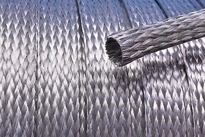 5 ft - 250 ft Raychem USA Tinned Braided Tubular Copper Braid Huge 1.5" I.D.