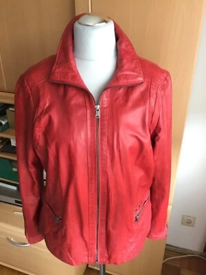Milestone Lederjacke Damenjacke weiches Leder rot 46 - Bild 1 von 4