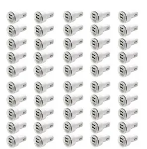 50pcs Dual USB 2 Port Car Charger 2.1A Power Plug Adapter for iPhone Samsung LG - Picture 1 of 1