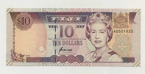 Fiji 10 Dollars ND 1996 Pick 98.b UNC Uncirculated Banknote - Picture 1 of 2