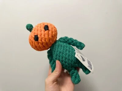 可持续婴儿南瓜绳玩具,豪华手工狗咀嚼玩具,万圣节 Rop — 第 1/4 张图片