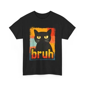Funny Cat Bruh For Teens Boys Girls Men Women Meme Graphic T-Shirt - Picture 1 of 30