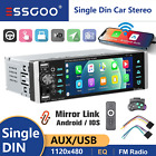 Essgoo Single Din Car Stereo Apple Carplay&android Auto Bluetooth Radio Usb Aux