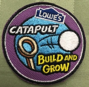 Lowe's Build and Grow Katapult Bügelbild nur Patch - Bild 1 von 2