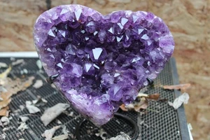 Large Very Beautiful Super Excellent Quality Amethyst Geode Heart - Bild 1 von 6