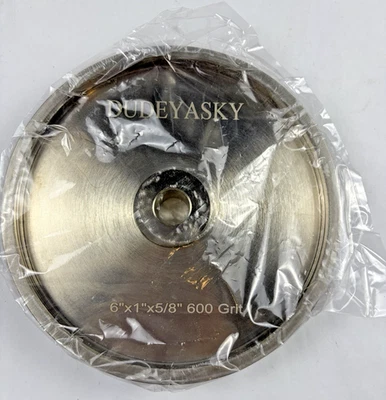 CBN Grinding Wheel 6" 600 Grit 1" Wide 5/8" Arbor Premium Steel for 6" Bench Gri - Image 1 of 4