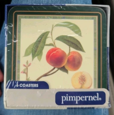 Pimpernel Cork Back Coasters Hooker Fruits The Royal Horticultural Society NIB - Image 1 of 4