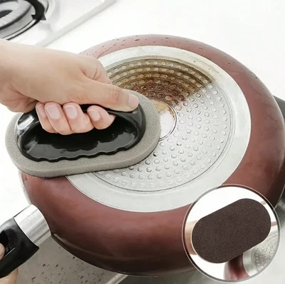 1 pc Magic Diamond Sponge Brush – Ergonomic Handle, Non-Abrasive Pot Scrubber - Image 1 of 4