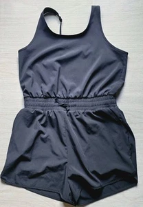 Abercrombie Kids Girls Black Athletic Tank Romper Size 17/18 Excellent Condition - Picture 1 of 5