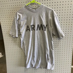 VINTAGE US Army PT T Shirt Size Medium Gray Uniform 90s Y2K Military Logo - Picture 1 of 2