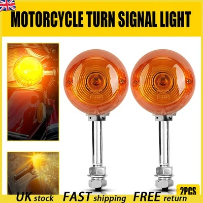 Fit Honda Pair Indicator Amber Lamp XL100 C70 CT70 CT90 CB350 Turn Signal Light - Image 1 of 4