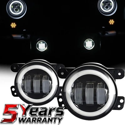 Pair 4" Inch Bumper LED Fog Light Driving For Jeep Grand Cherokee 2011 2012 2013 - Imagem 1 de 4