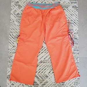 Zumba Samba Cargo Pants Orange Neon Parachute Hip Hop 80's 90s Dance Women XXL - Picture 1 of 11