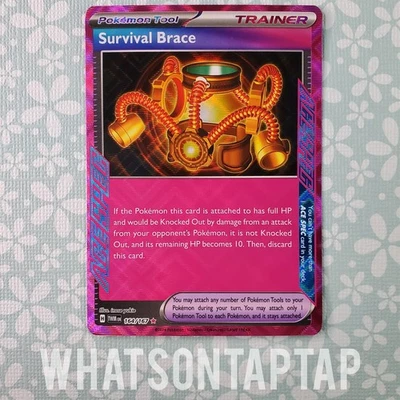 Pokemon Card Survival Brace 164/167 Ace Spec Scarlet Violet Twilight Masquerade - Image 1 of 2