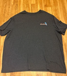Caribbean Mens Size 4XT Blue 2-Sided Short Sleeve T-Shirt Fishing Flag XXXXLT - Picture 1 of 5