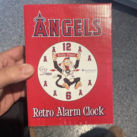 MLB Los Angeles Angels of Anaheim Rally Monkey Retro Alarm Clock New Sealed! Cover