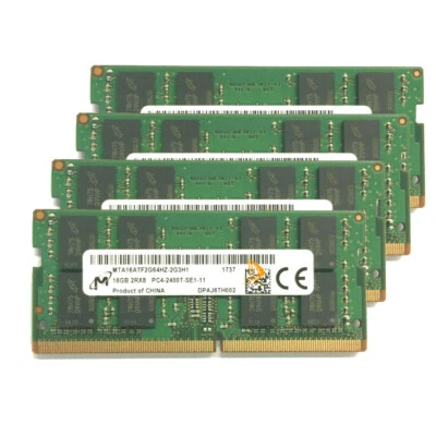 64GB Micron 4x 16GB 2RX8 PC4-24088T PC4-19200S CL17 SO-DIMM Laptop Memory RAM $9 - Image 1 of 4