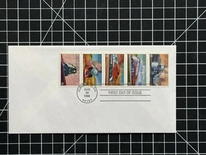🔥USPS Trains 1999 First Day Cover Scott #3333-37 (.33c x 5) August 26, 1999 - Picture 1 of 2
