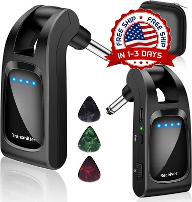 Sistema Inalambrico Para Guitarra Receptor De Transmisor Audio Recargable 6 Cana - Image 1 of 4