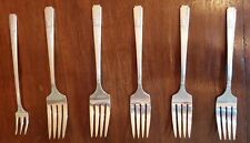 Vintage 1938 Grenoble Prestige Plate Forks Set of 6 Oneida