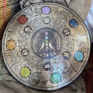50 CM Color Yogi-Hand Hammered Gong-Tibetan Gong-Yoga Meditation Sound Healing - Picture 1 of 8