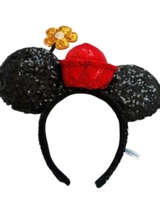 Tokyo Disney Resort Minnie Mouse Steamboat Willie Sequin Ears Headband - Picture 1 of 3