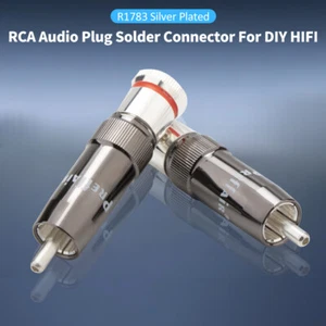 2 pares de conectores de audio RCA de alta fidelidad enchufe RCA cable de señal interconexiones ~ - Imagen 1 de 15