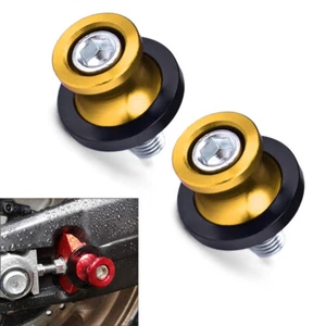 8MM Swingarm Spools Slider Stand Screw For HONDA CBR 600 900 1000 RR Pair Gold - Picture 1 of 4