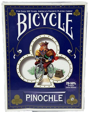 Bicycle Pinochle CD-ROM PC Game for Windows 95, 3.1 Expert Software New Sealed - Image 1 of 4