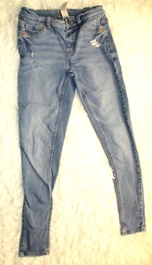 Justice Jeans Girl's Size 14 Slim Mid Rise Jeggings Blue Jeans Pants - Picture 1 of 14
