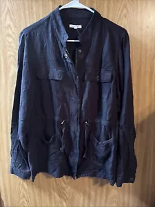 Maurice’s Women’s Size Large Black Fabric Jacket Pockets On Front Full Zip - Picture 1 of 6