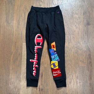Champion Jogginghose Herren L schwarz Reverse Weave Fleece Line Coca Cola Coke Jogger - Bild 1 von 13