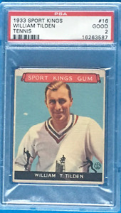 1933 GOUDEY SPORT KINGS GUM #16 WILLIAM BILL TILDEN GRADED PSA 2 GOOD HOFer
