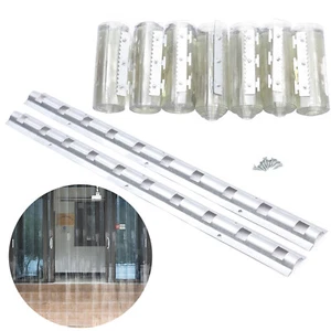 7Stk 2m PVC Streifenvorh?nge Lamellenvorhang f??r Industrie Pferdestall Kuhstall - Bild 1 von 15