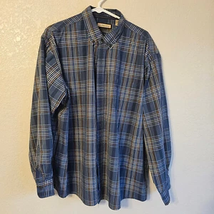 G.H. Bass & Co. Long Sleeve Button Down Blue Plaid L/G - Picture 1 of 8
