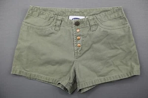 Vintage Women's 2002 Old Navy Denim Jean Shorts Green Size 2 (28x2) Button Fly  - Picture 1 of 4