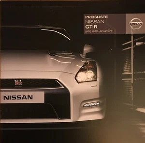 NISSAN GTR R35 (PREMIUM & BLACK) PRICE & SPEC LIST 2011. MINT. GERMAN TEXT RARE - Picture 1 of 8