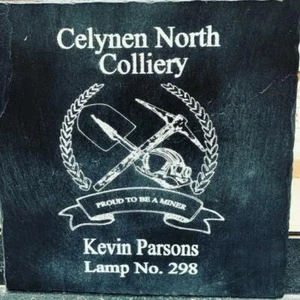 Miners Slate Miners Colliery pit personalised - Picture 1 of 3