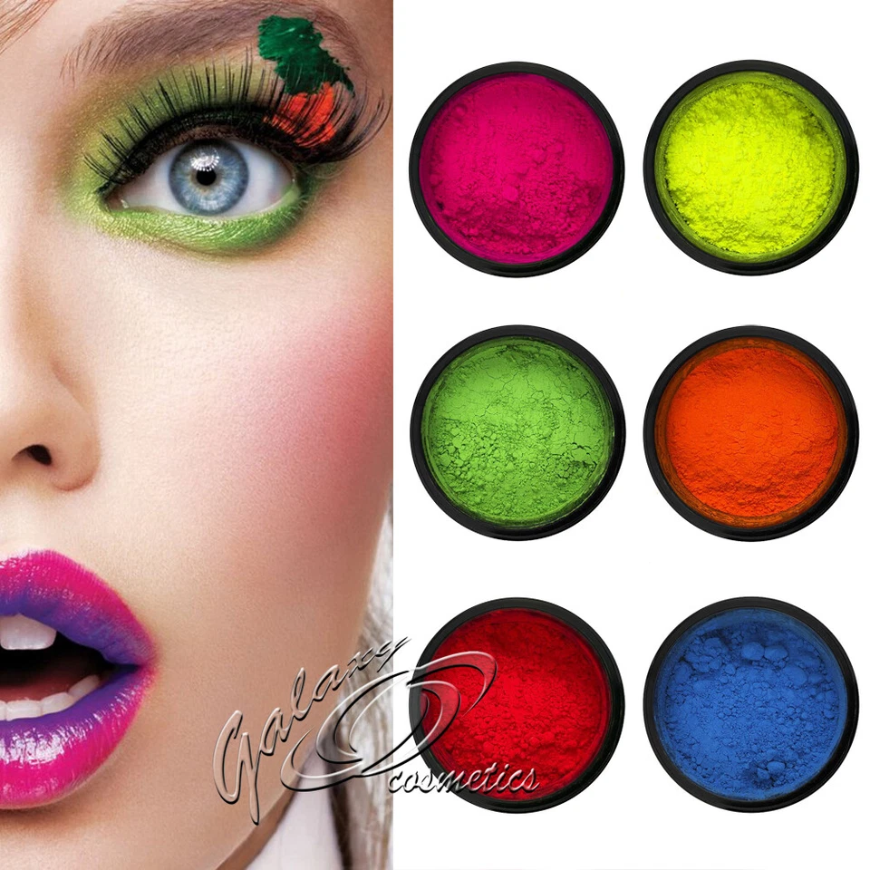 Stargazer NEON Loose Powder Eye Dust Eyeshadow Pigment UV reactive Bright Vegan - Image 1 of 2