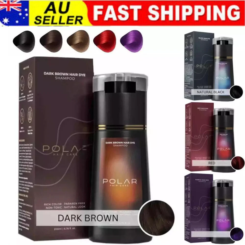 Polar Hair Dye Shampoo ,Color Shampoo Hair Dye for Women & Men 200ML New - image 1 of 4