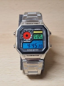 Reloj Digital Multicolor Casio World Time Illuminator Royale AE-1200WHD Mod - Imagen 1 de 18